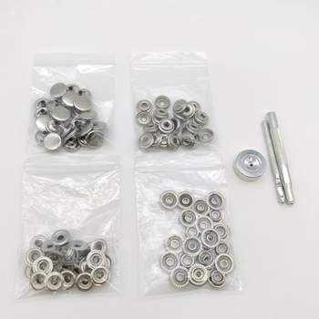 Mogi set nasturi snap din oțel inoxidabil, pentru jachete, blugi, corturi și genți