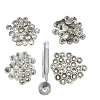 Mogi set nasturi snap din oțel inoxidabil, pentru jachete, blugi, corturi și genți