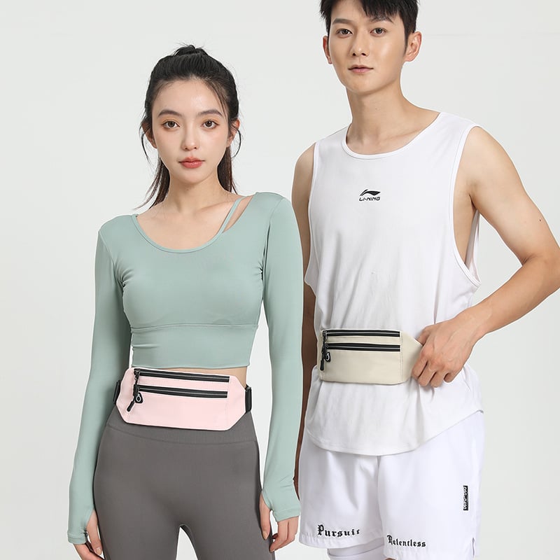 Borsetă de talie pentru alergare, ultraușoară, respirabilă, compactă; pânză Oxford, unisex, pentru sport în aer liber