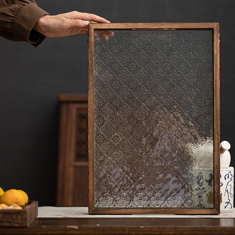 Tavă compartimentată pentru fructe din bambus, pentru masă de ceai — stil retro, lux discret retro, calitate primă