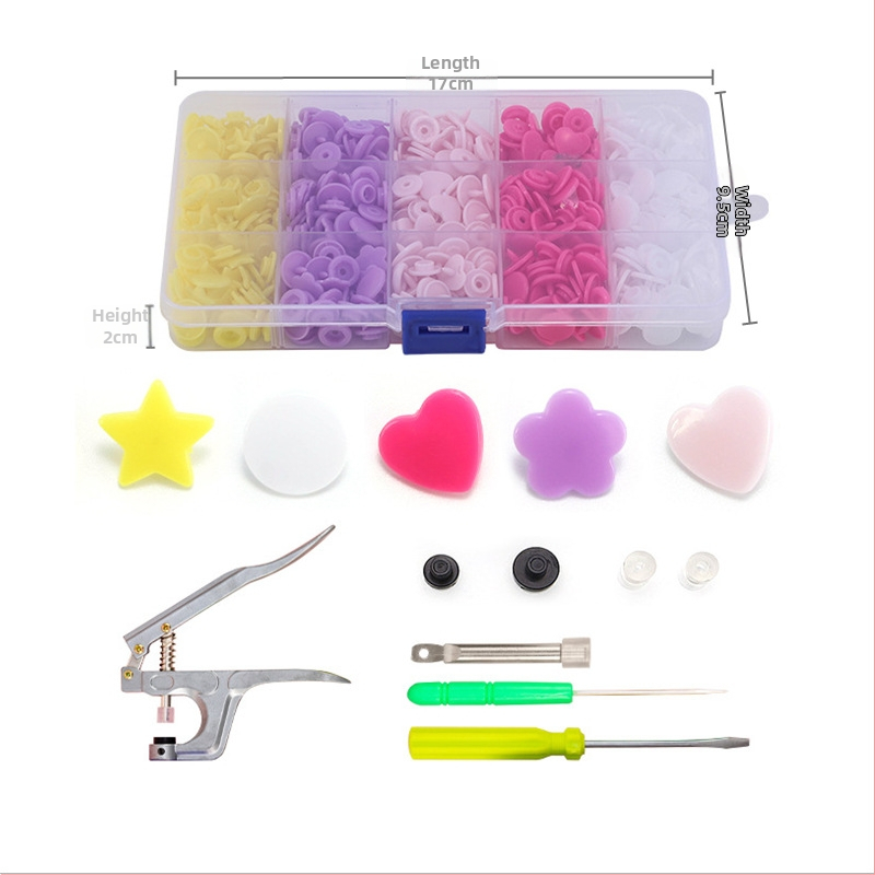 Firm Σετ πιεστηρίου κουμπιών snaps – πλαστικό, σύστημα κουμπιών, κατάλληλο για παλτά, τσάντες, μπουφάν, ολόσωμες φόρμες και βρεφικά ρούχα