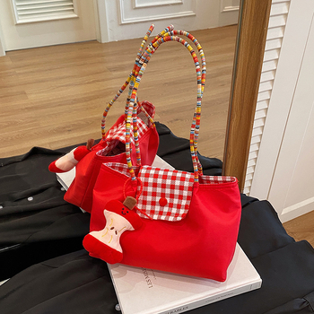 Geantă de damă tip tote pentru navetă zilnică, subraț, cu buzunar pentru telefon, material Oxford, formă orizontală pătrată, închidere cu capac