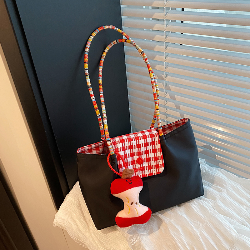 Geantă de damă tip tote pentru navetă zilnică, subraț, cu buzunar pentru telefon, material Oxford, formă orizontală pătrată, închidere cu capac