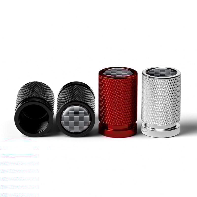 Алуминиеви капачки за клапани на автомобил с карбоново лого, марка YONG XUN, декоративни за гуми, модел: малка ребриста капачка за вентил