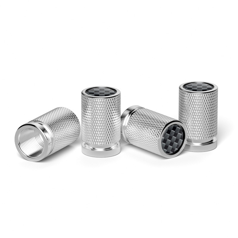 Алуминиеви капачки за клапани на автомобил с карбоново лого, марка YONG XUN, декоративни за гуми, модел: малка ребриста капачка за вентил