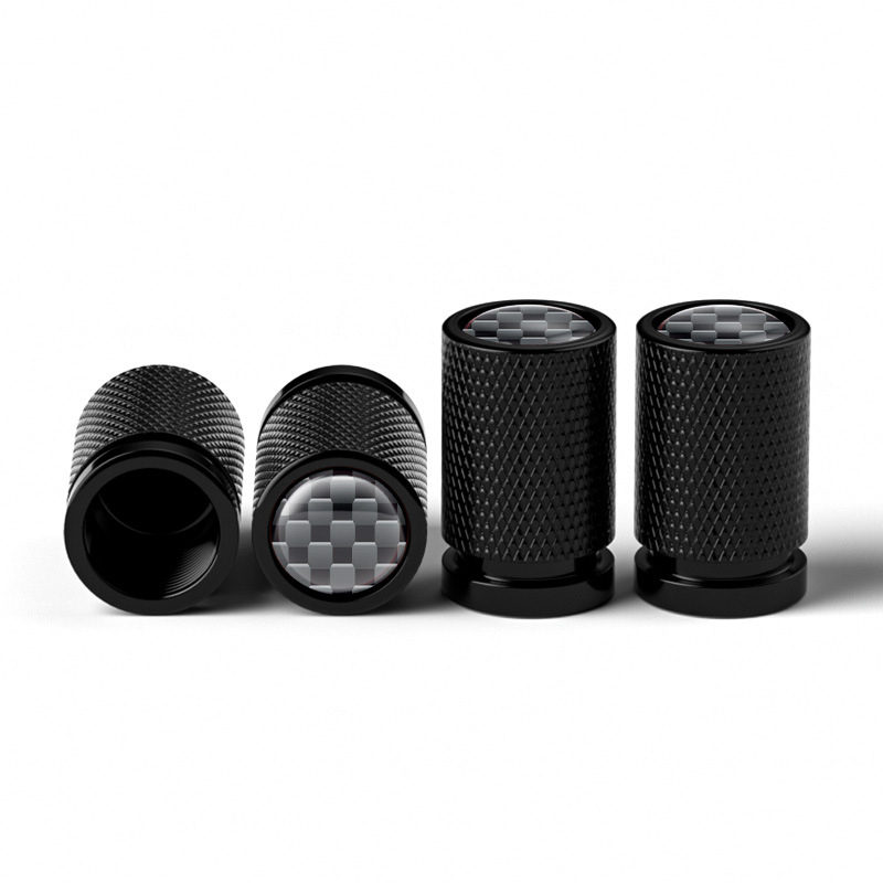 Алуминиеви капачки за клапани на автомобил с карбоново лого, марка YONG XUN, декоративни за гуми, модел: малка ребриста капачка за вентил