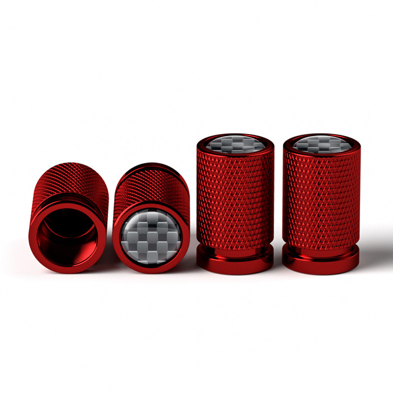 Алуминиеви капачки за клапани на автомобил с карбоново лого, марка YONG XUN, декоративни за гуми, модел: малка ребриста капачка за вентил