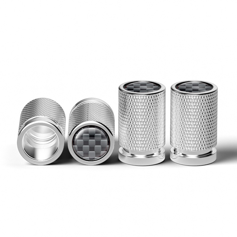 Алуминиеви капачки за клапани на автомобил с карбоново лого, марка YONG XUN, декоративни за гуми, модел: малка ребриста капачка за вентил