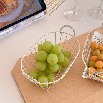 Koš za pohranu u skandinavskom stilu, minimalistički stolni organizator za voće i grickalice, retro kovani željezni koš