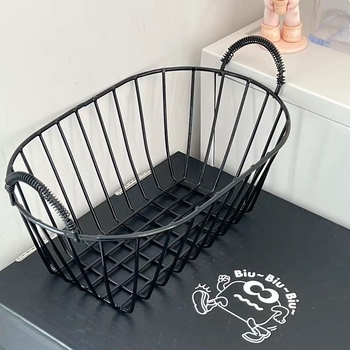 Koš za pohranu u skandinavskom stilu, minimalistički stolni organizator za voće i grickalice, retro kovani željezni koš