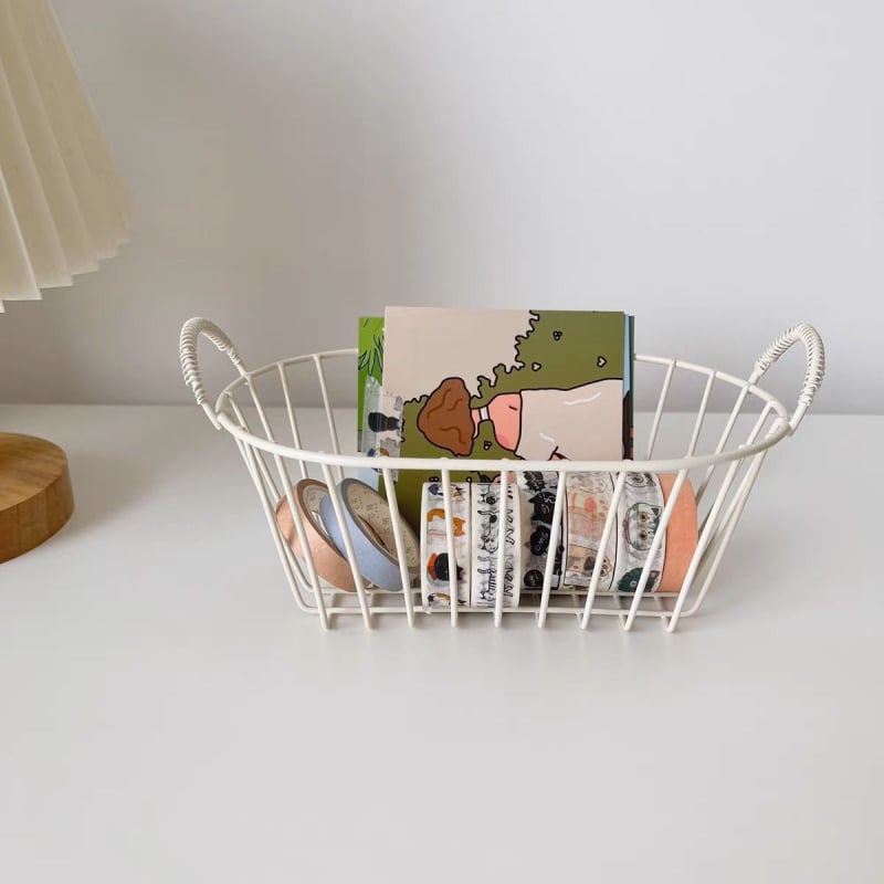 Koš za pohranu u skandinavskom stilu, minimalistički stolni organizator za voće i grickalice, retro kovani željezni koš