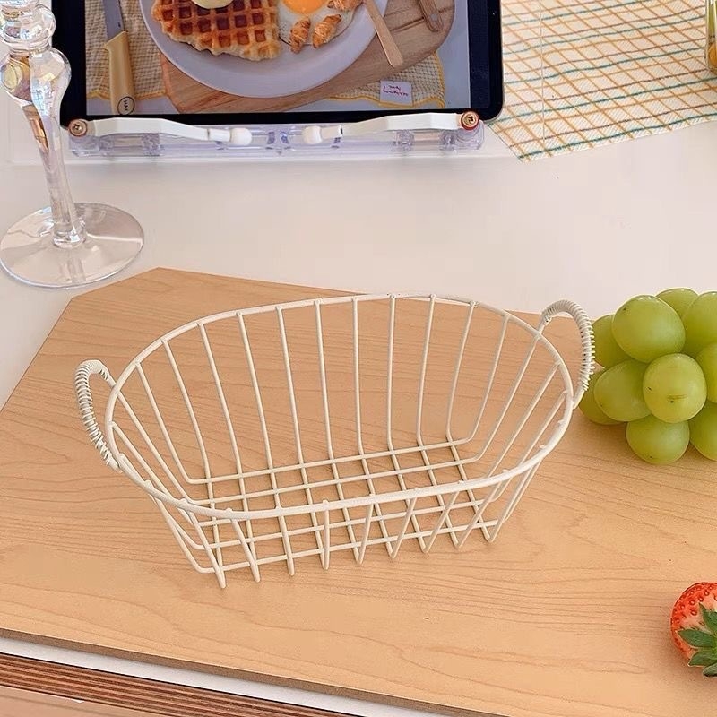 Koš za pohranu u skandinavskom stilu, minimalistički stolni organizator za voće i grickalice, retro kovani željezni koš