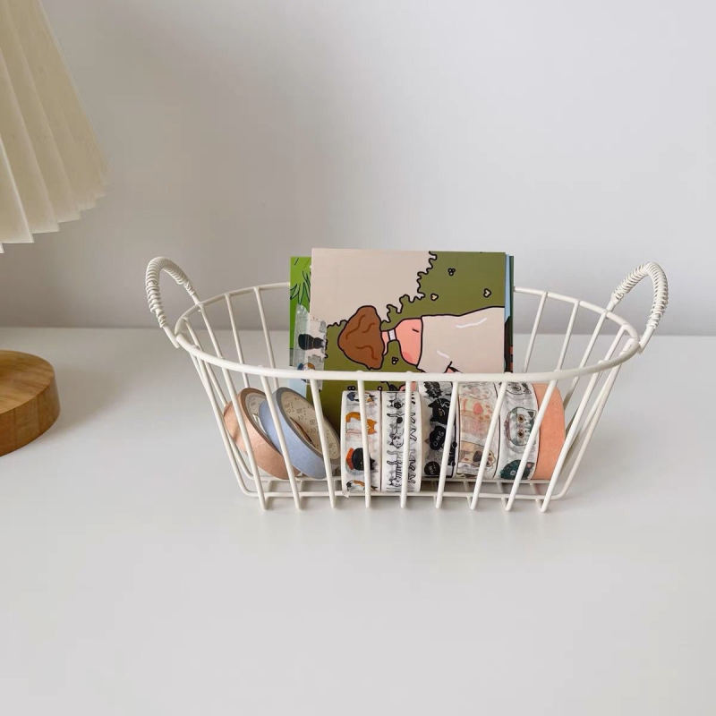 Koš za pohranu u skandinavskom stilu, minimalistički stolni organizator za voće i grickalice, retro kovani željezni koš