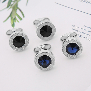 Kopče za manžete od legure, modni OL, unisex, geometrijski dizajn, dijamantna obrada, ametistni kristal
