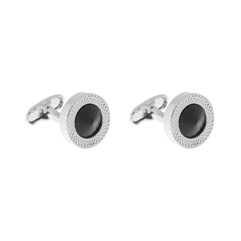 Kopče za manžete od legure, modni OL, unisex, geometrijski dizajn, dijamantna obrada, ametistni kristal