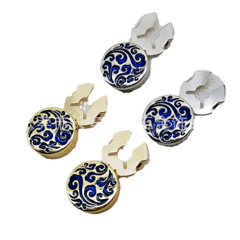 Réz anyagú mandzsettagombok, ametiszt kristály, elektroplakálás, Kainuo márka, férfi elegáns stílus