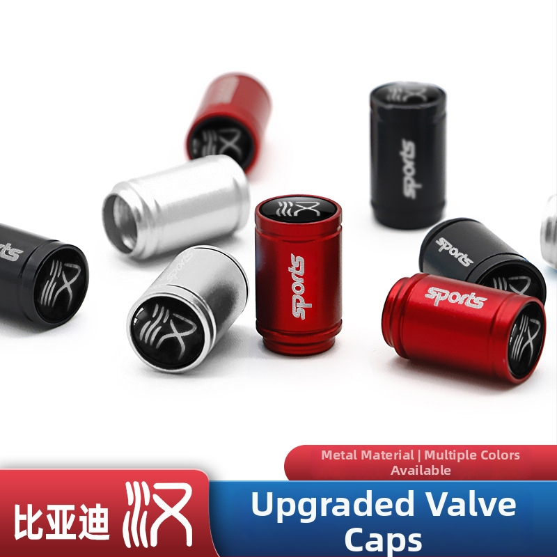 BYD Han riepas ventila vāciņš, griešanās tips, no gumijas, ar logotipa dekoru