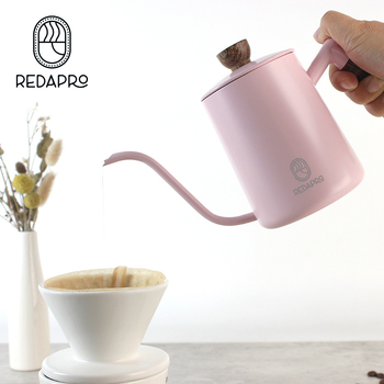 Χειροκίνητος καφετιέρα pour-over με λεπτό στόμιο τύπου gooseneck και ξύλινο χερούλι σε σχήμα φτερού κοτόπουλου, ανοξείδωτο ατσάλι, 600 ml, ελαφρώς πολυτελές στυλ