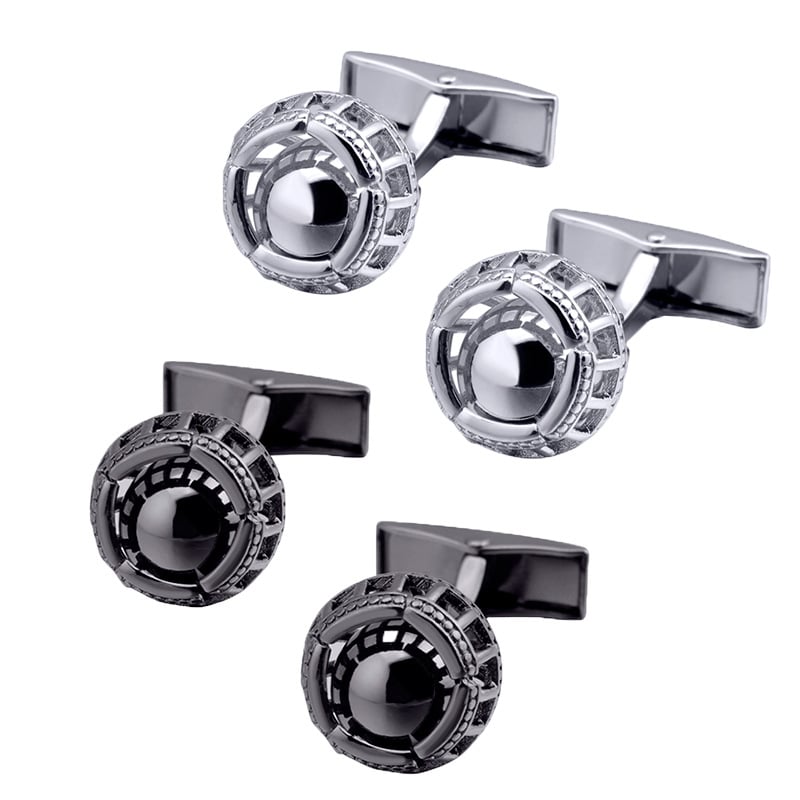 Sárgaréz mandzsettagombok, kör alakú, divatos OL és páros stílus, elektroplattált felületkezelés, testreszabható