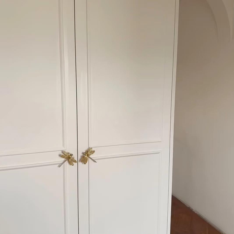 Kromirana kljuka za ladicu u francuskom stilu s medvjedićem, dragonfly i Mickey, srebrno-zlatni retro namještaj