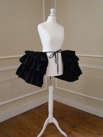 Lolita подплата за пола с три стоманени пръстена, двойнослойна конструкция, рококо рюшова подпора