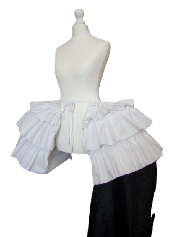 Lolita подплата за пола с три стоманени пръстена, двойнослойна конструкция, рококо рюшова подпора