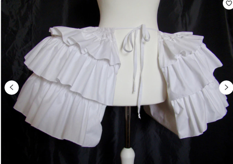 Lolita подплата за пола с три стоманени пръстена, двойнослойна конструкция, рококо рюшова подпора