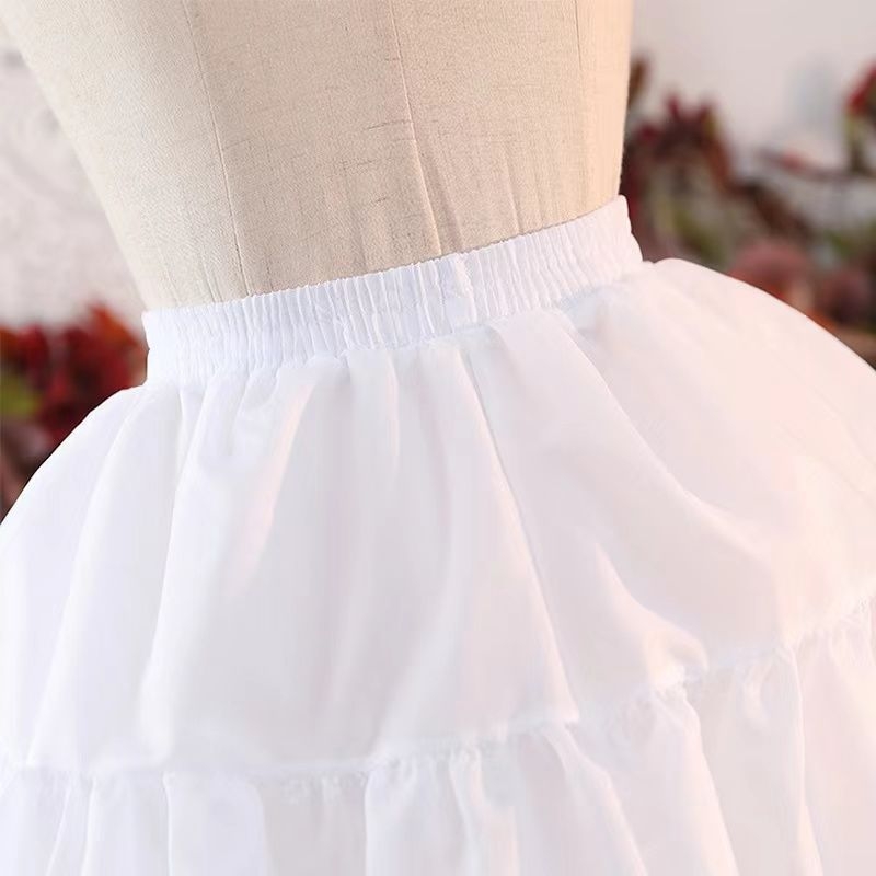 Lolita Petticoat Boneless Bustle Crystal Gauze Tutu Adjustable