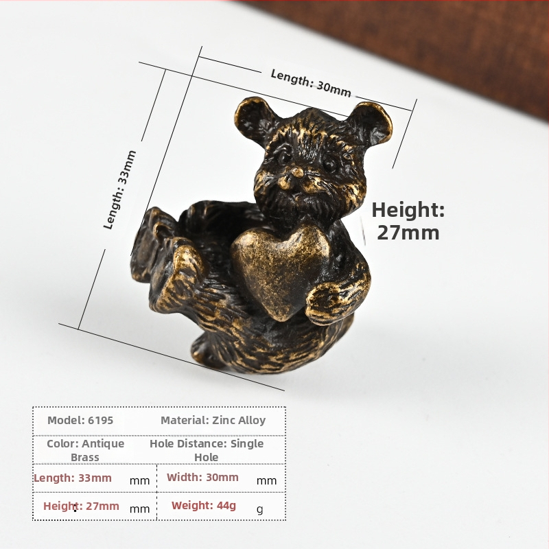 Fiók- és szekrényajtó fogantyú, Nordic stílusú, cinkötvözet, öntvény, felületre szerelhető, modell 6195