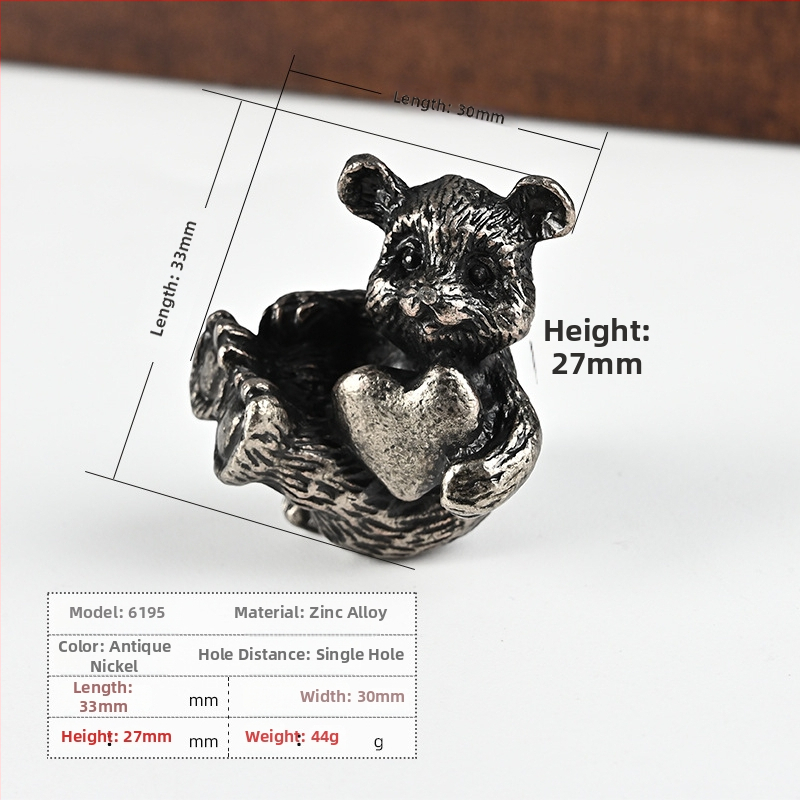 Fiók- és szekrényajtó fogantyú, Nordic stílusú, cinkötvözet, öntvény, felületre szerelhető, modell 6195