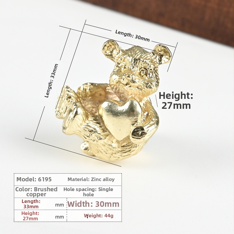 Fiók- és szekrényajtó fogantyú, Nordic stílusú, cinkötvözet, öntvény, felületre szerelhető, modell 6195