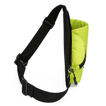 Uniszex kültéri derékpántos sporttáska vízpalacktartóval (Nylon; lélegző; ultra könnyű; lopás elleni védelem)