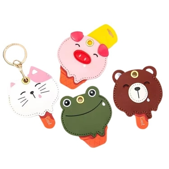 Δερμάτινη θήκη κάρτας πρόσβασης με μπρελόκ, IP αδειοδοτημένο Octopus, στυλ Lovable Wind