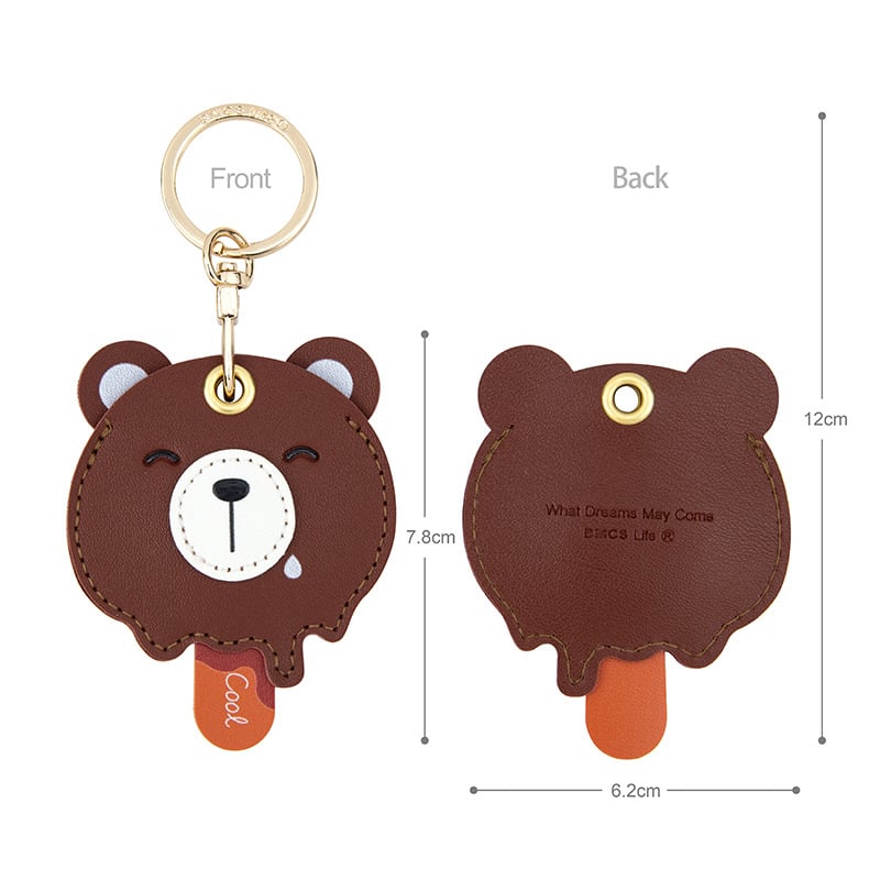 Δερμάτινη θήκη κάρτας πρόσβασης με μπρελόκ, IP αδειοδοτημένο Octopus, στυλ Lovable Wind