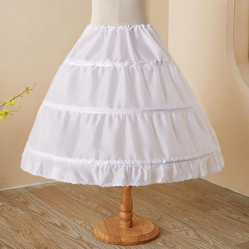 Детска принцова рокля за сценично изпълнение с метален пръстен за подпора, рибена кост за поддръжка, регулируема пухкава пола — Пролет 2025