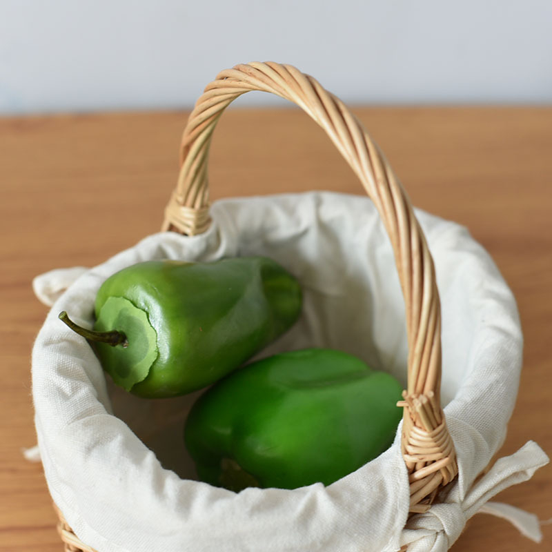 Koš za skladištenje od bambusovog pletenja, korejski stil, prilagodljiv model, pogodan za voće, kozmetiku, knjige i uredske potrepštine