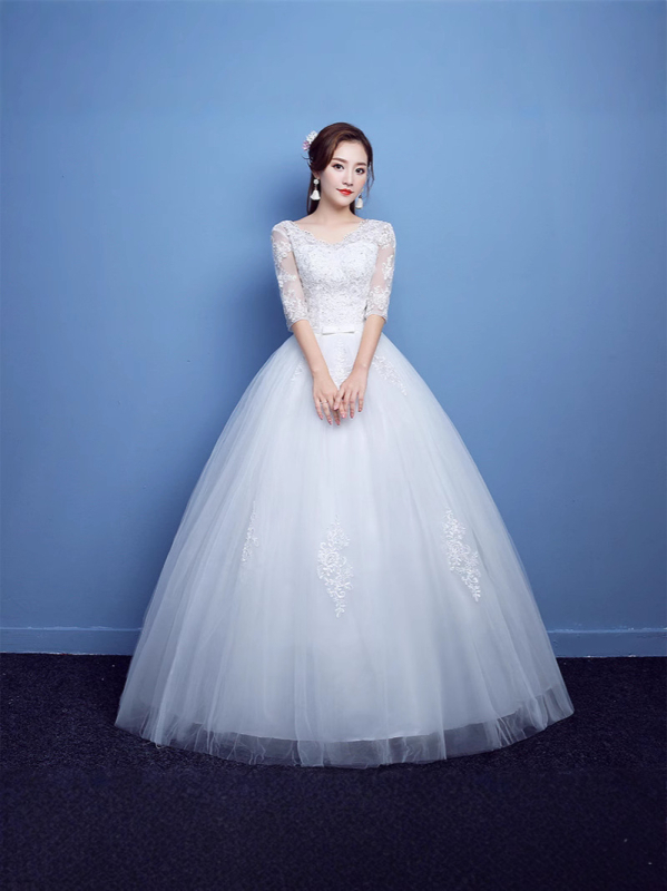 Esküvői ruha egy vállú, hosszú, ¾-ujjas, kristályhomok puha hálószövettel satin, 100% poliészter