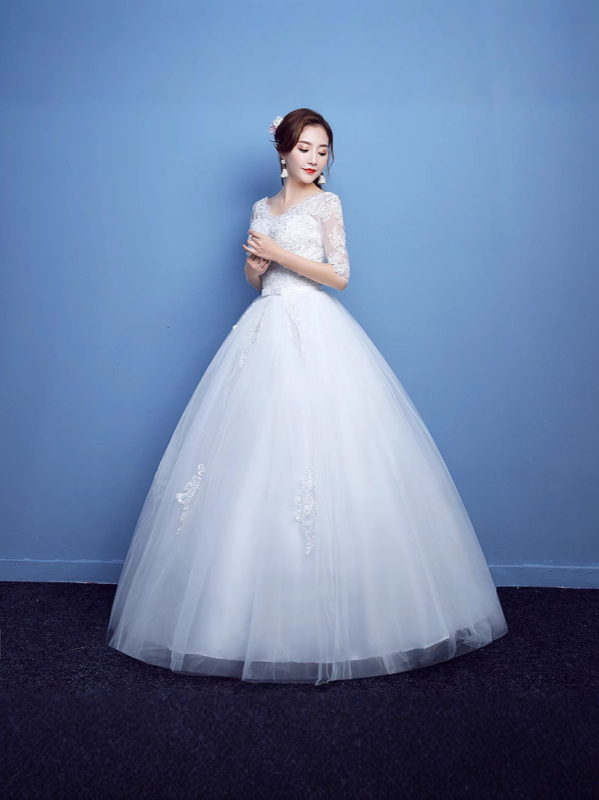 Esküvői ruha egy vállú, hosszú, ¾-ujjas, kristályhomok puha hálószövettel satin, 100% poliészter