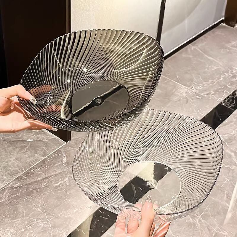 Coș de fructe din plastic pentru sufragerie - Model 2025, stil chinez nou, tavă de prezentare pentru gustări de lux