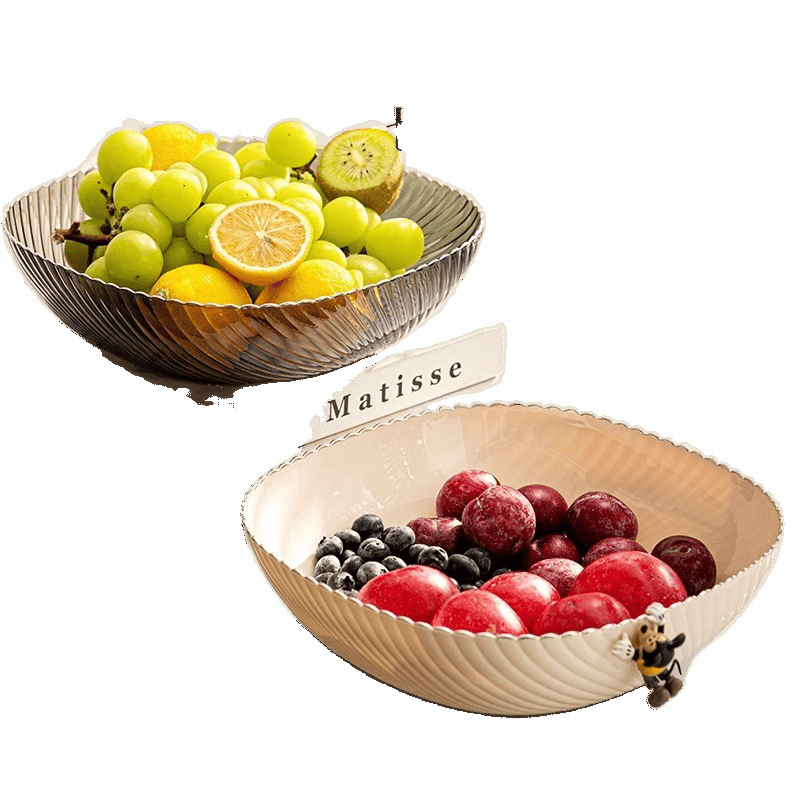 Coș de fructe din plastic pentru sufragerie - Model 2025, stil chinez nou, tavă de prezentare pentru gustări de lux