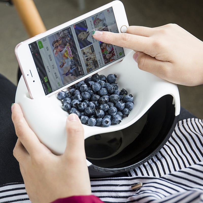 Pladanj za voće s odvojem za suho voće i držačem za telefon — plastika, Lan Xiang, 2023, Jednostavan stil, Superiorna kvaliteta