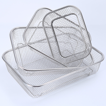 Rozsdamentes acélból készült négyszögletes leeresztő kosár gyümölcsöknek – Calendar Song, Egyszerű stílus