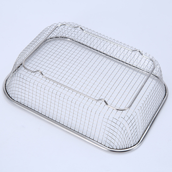 Rozsdamentes acélból készült négyszögletes leeresztő kosár gyümölcsöknek – Calendar Song, Egyszerű stílus