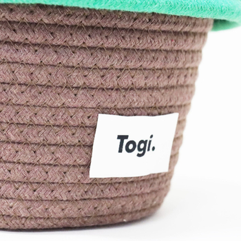 Kötött tárolókosár fedéllel – karácsonyi motívum, pamutfonal, Ins stílus, többfunkciós rendszerező