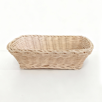 Mijin-zt03 Kézzel szőtt gyümölcs- és zöldségkosár, asztali tároló, rattan kötés, modern minimalist stílus, alkalmas gyümölcsök, zöldségek, távirányítók és irodai kellékek számára