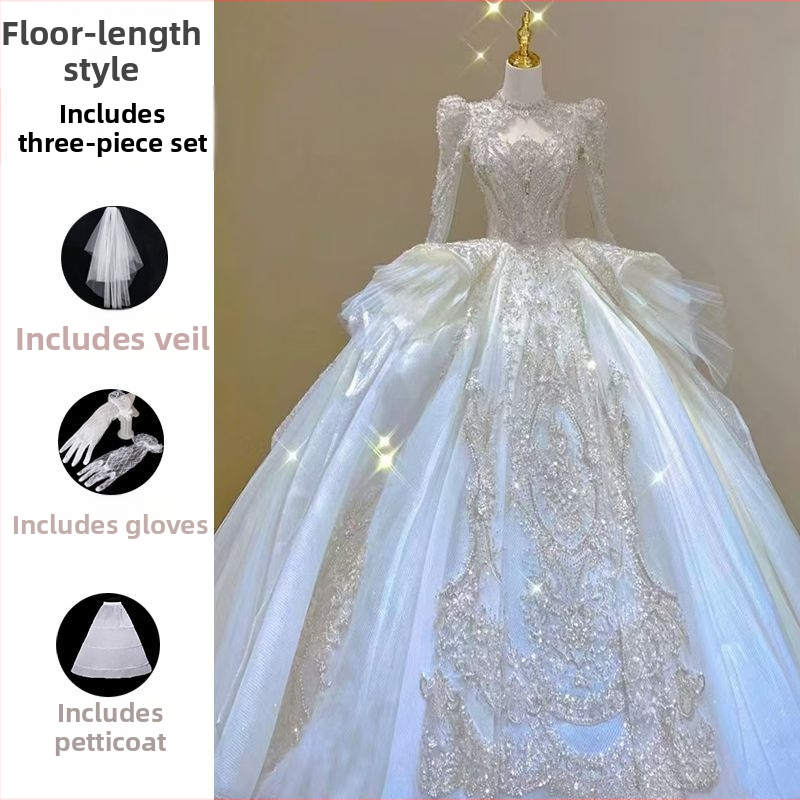 Līgavas kleita ar A-līniju, off-shoulder kakla līnija, bez piedurknēm, augsta vidukļa.