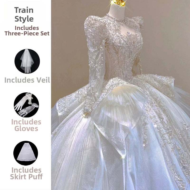 Līgavas kleita ar A-līniju, off-shoulder kakla līnija, bez piedurknēm, augsta vidukļa.