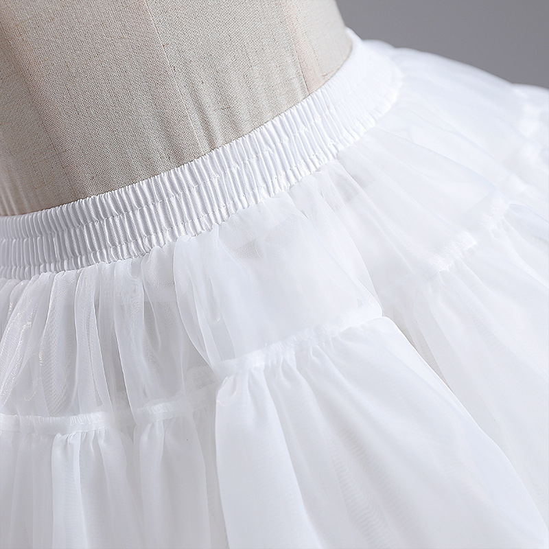 Fustă Lolita din chiffon cu dantelă, tul scurt, adult, Vară 2024