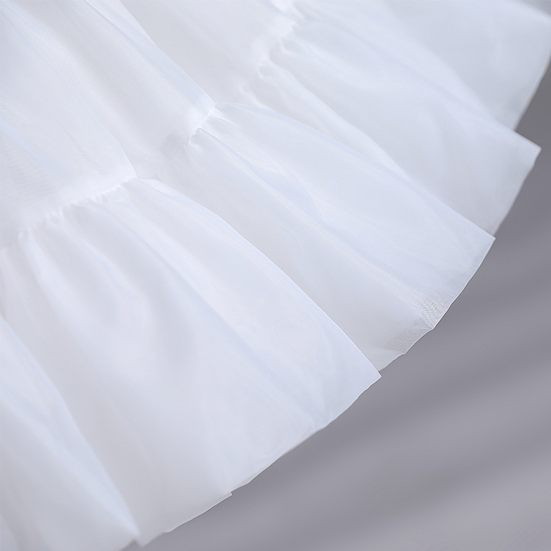 Fustă Lolita din chiffon cu dantelă, tul scurt, adult, Vară 2024