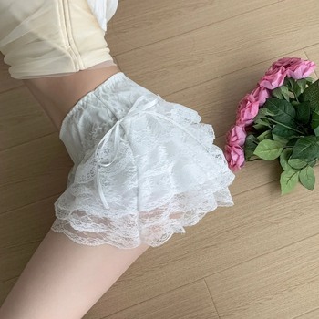 Дантелени панталони‑блумиери с дишащ тънък плат, Lyocell (Tencel) и Spandex, свободна кройка